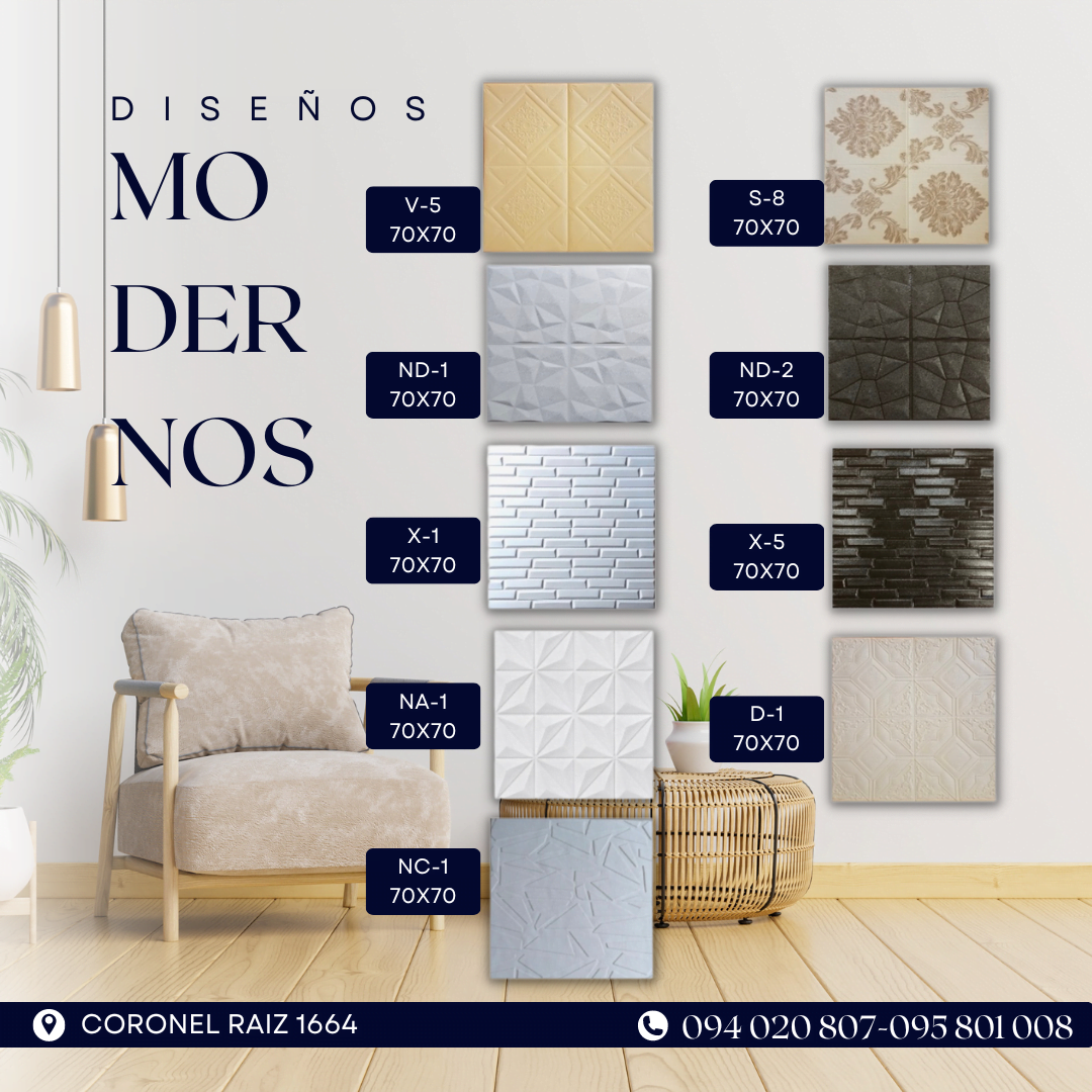 PLACAS AUTOADHESIVAS DISEÑOS MODERNOS - Imagen 2