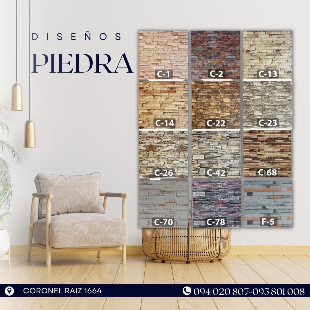 PLACAS AUTOADHESIVAS DISEÑOS PIEDRA - Imagen 2