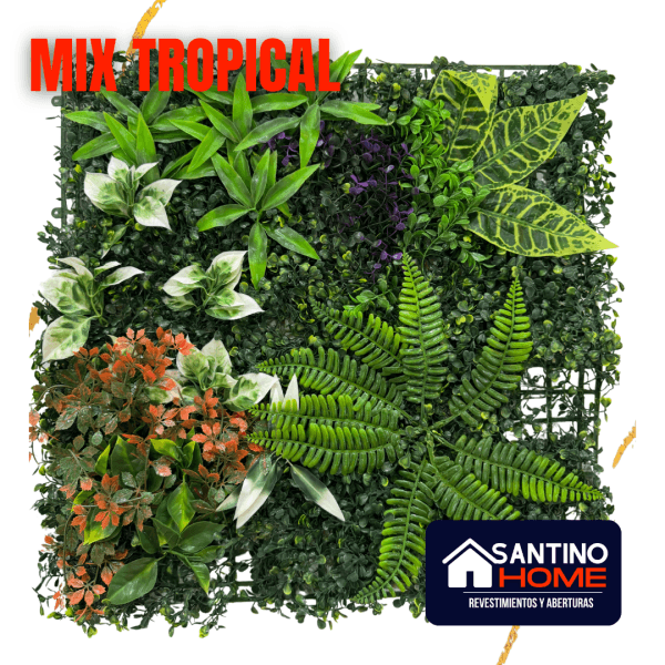 jardin vertical- follaje artificial panel 50x50 cm