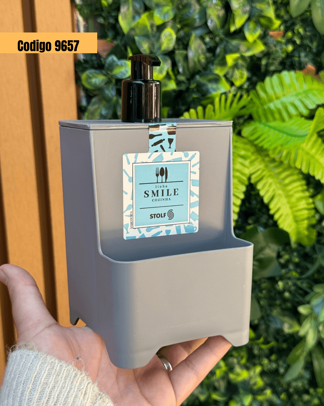 ACCESORIO DE COCINA , DISPENSADOR JABÓN CON ESPACIO PARA ESPONJA - Imagen 3