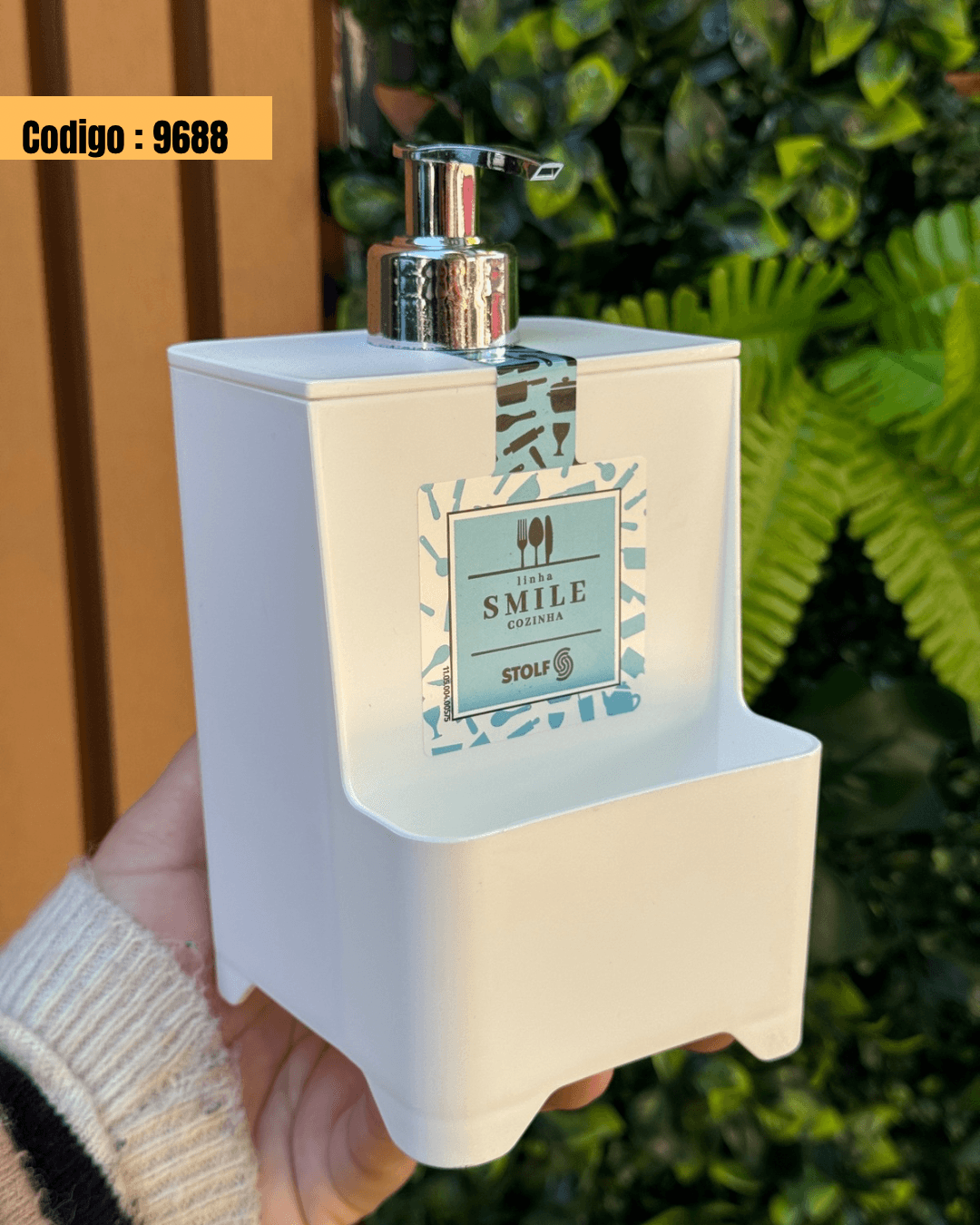 ACCESORIO DE COCINA , DISPENSADOR JABÓN CON ESPACIO PARA ESPONJA