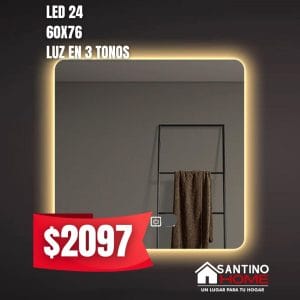 Espejo Modelo LED 24 – Rectangular con Luz LED