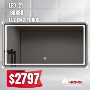 Espejo Modelo LED 21 – Rectangular con Luz LED