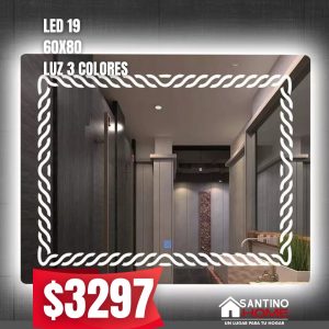 Espejo Modelo LED 19 – Diseño de Luz Trenzado