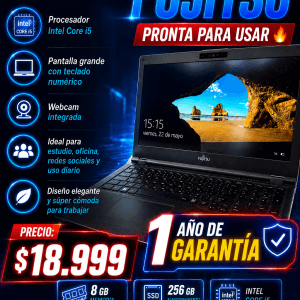 Notebook Fujitsu Intel Core i5 8GB