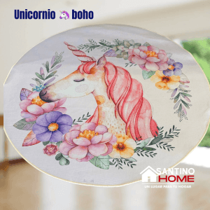 ALFOMBRA INFANTIL REDONDA UNICORNIO