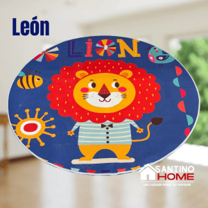 ALFOMBRA REDONDA INFANTIL LEÓN