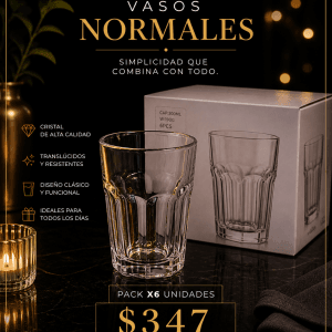 Vasos Normales – Pack x6 Unidades