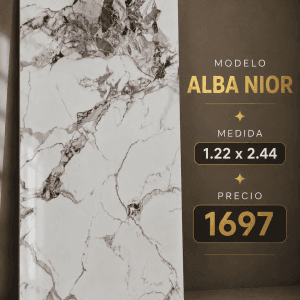 PLACA SPC SIMIL MÁRMOL ALBA NOIR