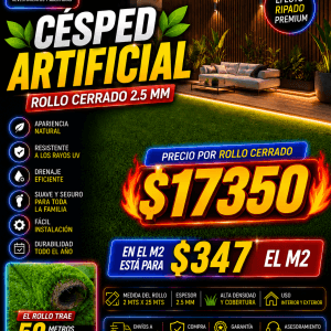 ROLLO DE CÉSPED COMPLETO 50M2