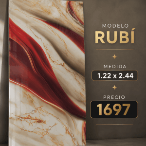 placa SPC Simil Mármol Rubí