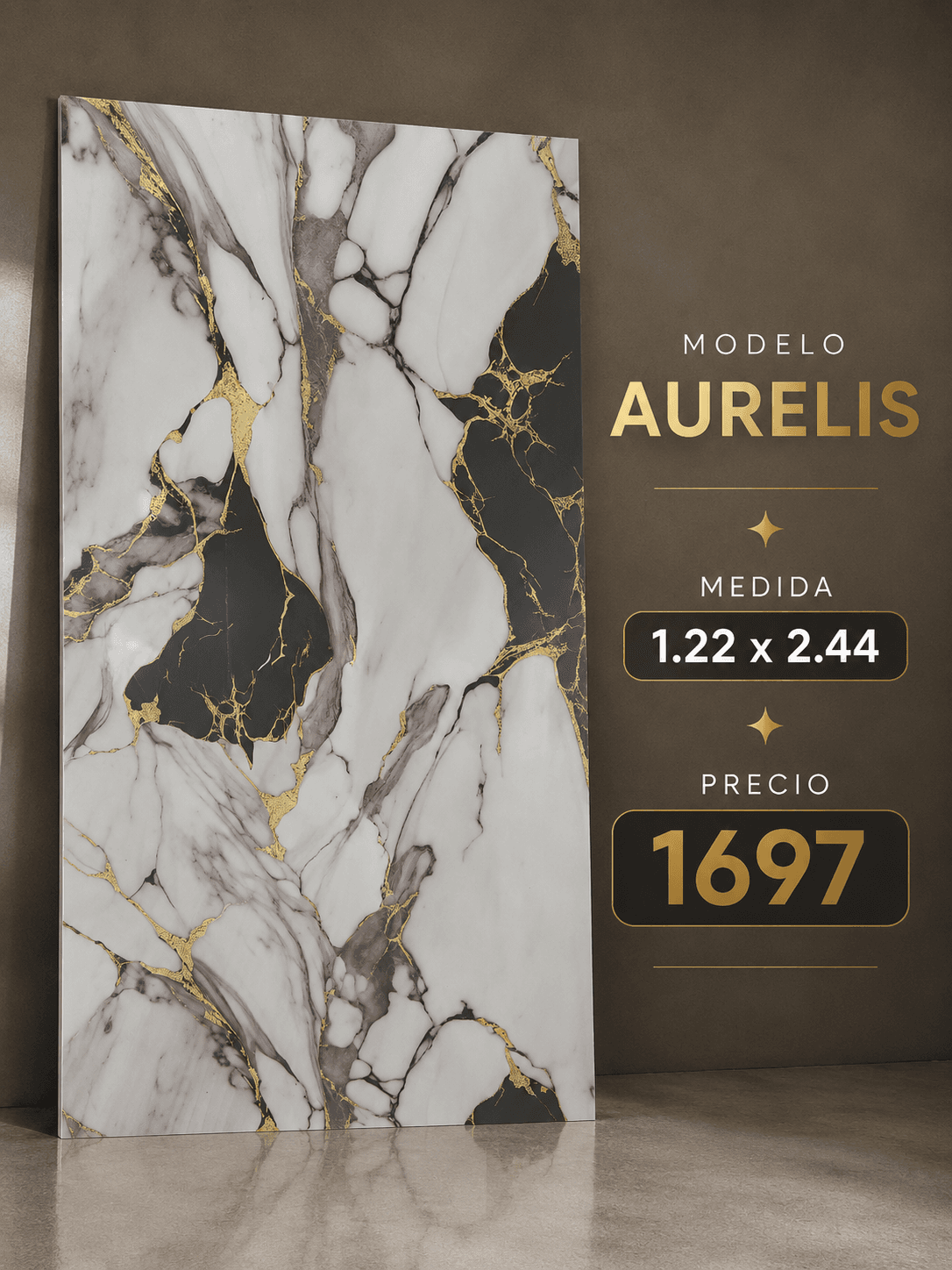 placa SPC Simil Mármol Aurelis