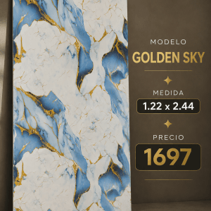 placa SPC Simil Mármol Golden Sky