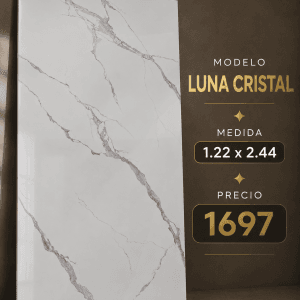 placa SPC Simil Mármol Luna Cristal